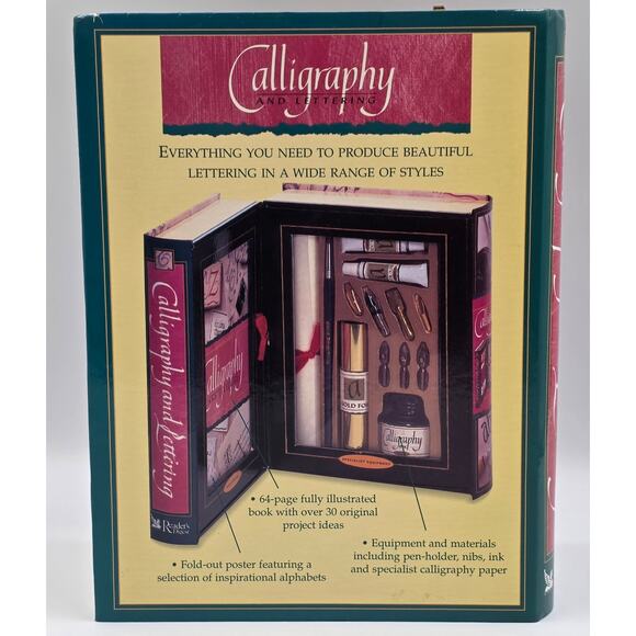 Calligraphy & Letters Beginners Kit Set Pen Ink How To Project Book - Picture 1 of 7